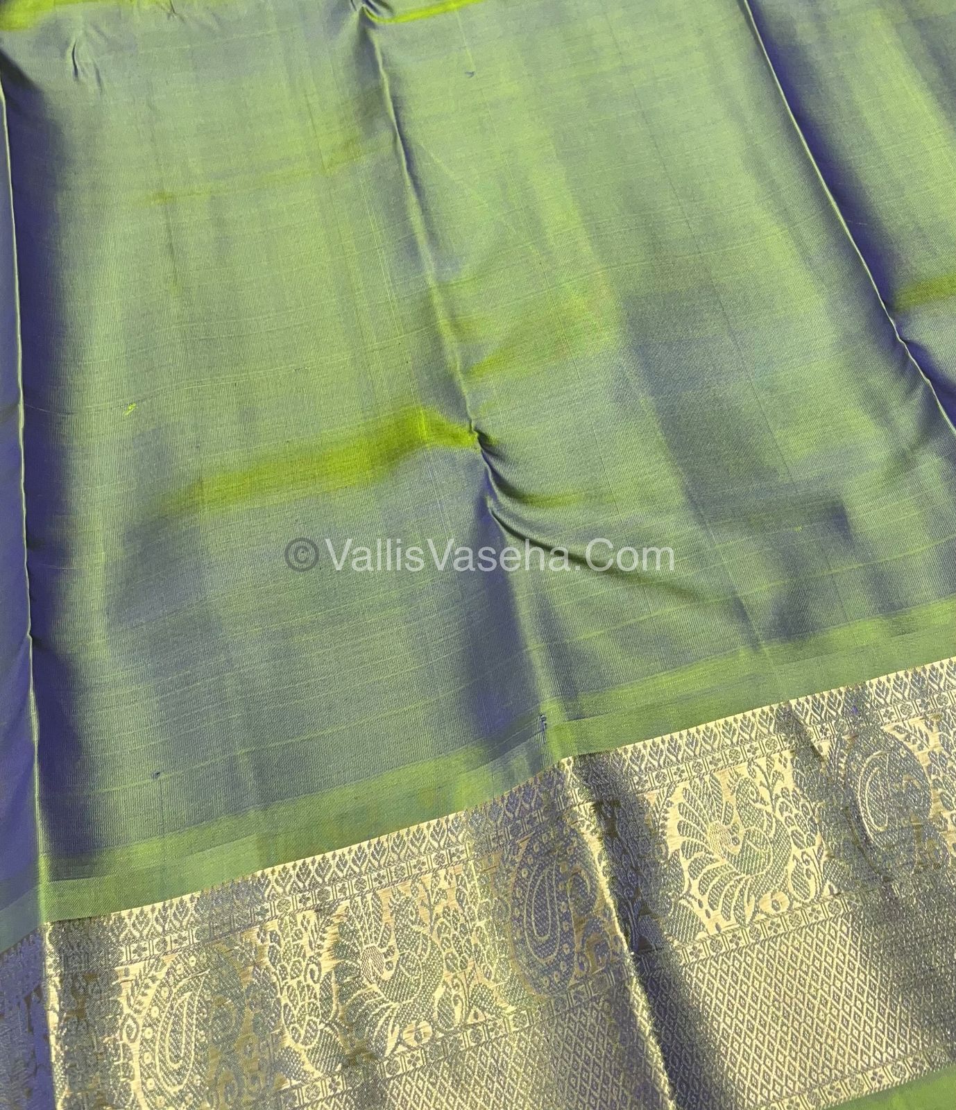 Half Mix - Pure Soft Silk Saree - Purple & double Tone Green Shade - VVPSS032