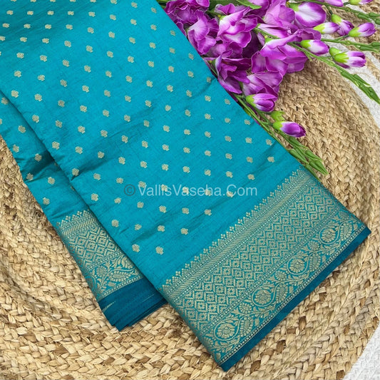 Semi Tussar Silk  - Blue Shade - VVSTS014
