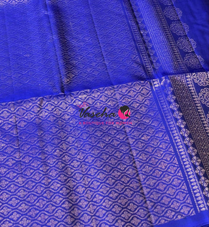 Pure Soft Silk Saree  - Blue Shade - VVPSS094