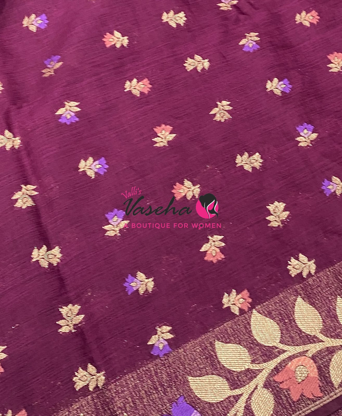 Banarasi - Heritage Meenakari Silk  - Wine Shade - VVBHS012