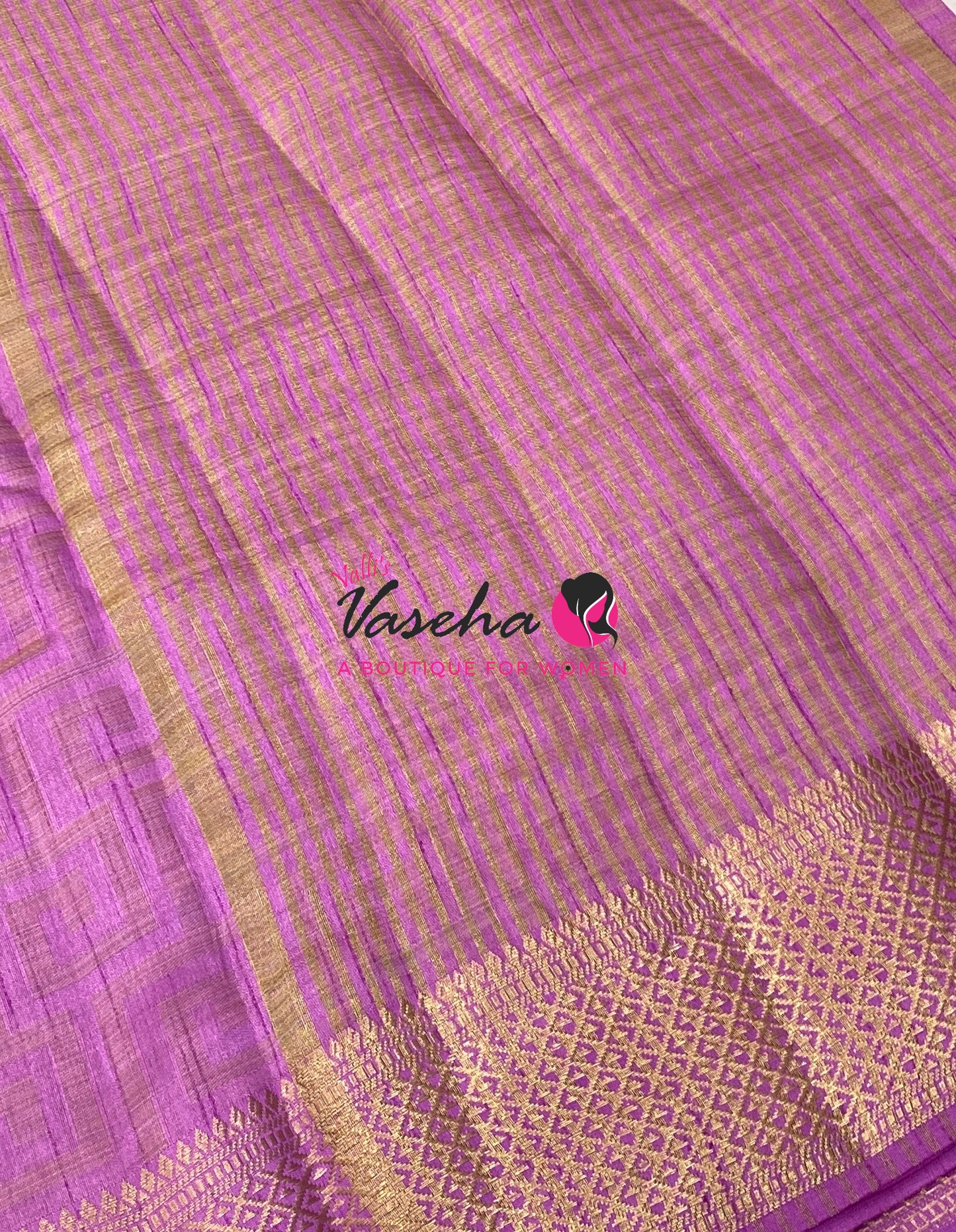 Semi Tussar Silk Saree |  Lilac /  Lavendar Shade |VVSTS058