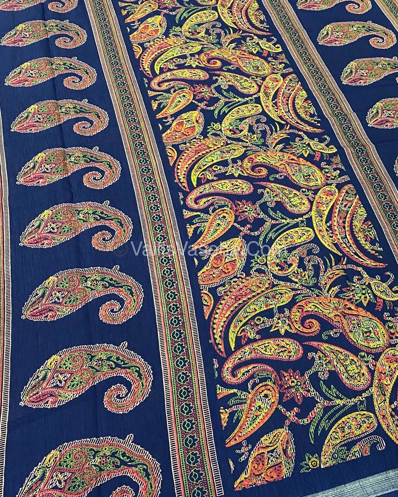 Casual Wear - Fancy Mixed Cotton - Navy Blue  Shade - VVFMC001