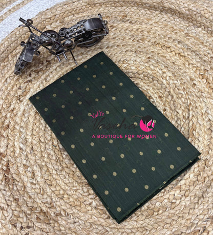 Blouse Bit - Pack Of 10pcs - Assorted-  Semi Raw Silk - Coin Gold Zari Butta - 1 mtr - VVBB002
