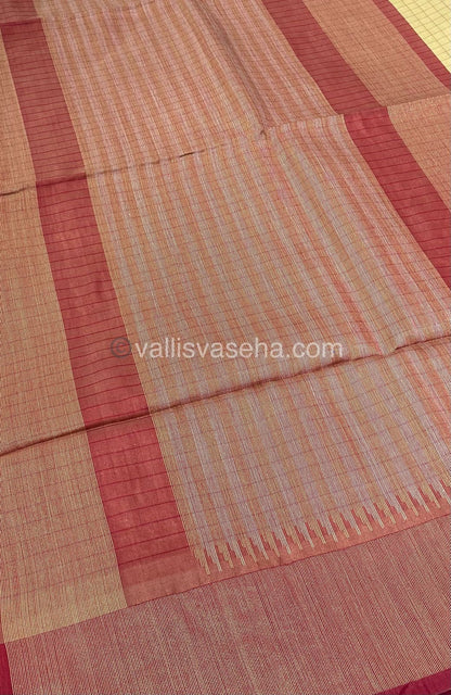 Semi Raw Silk - Lakshadeepam Design Weaving - VVRS004