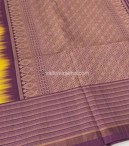 Semi Chappa Silk - Yellow & Purplish Wine - VVSC003