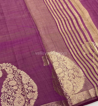 Semi Tussar Silk - Purple Shade - VVSTS002