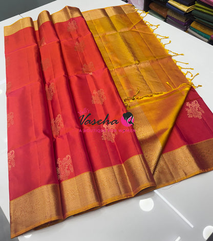 Pure Soft Silk Saree - Kanchi Border - VVPSS033