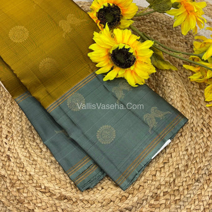 Half Mix - Pure Soft Silk Saree - Long Retta Petta Border with Butta - VVPSS076