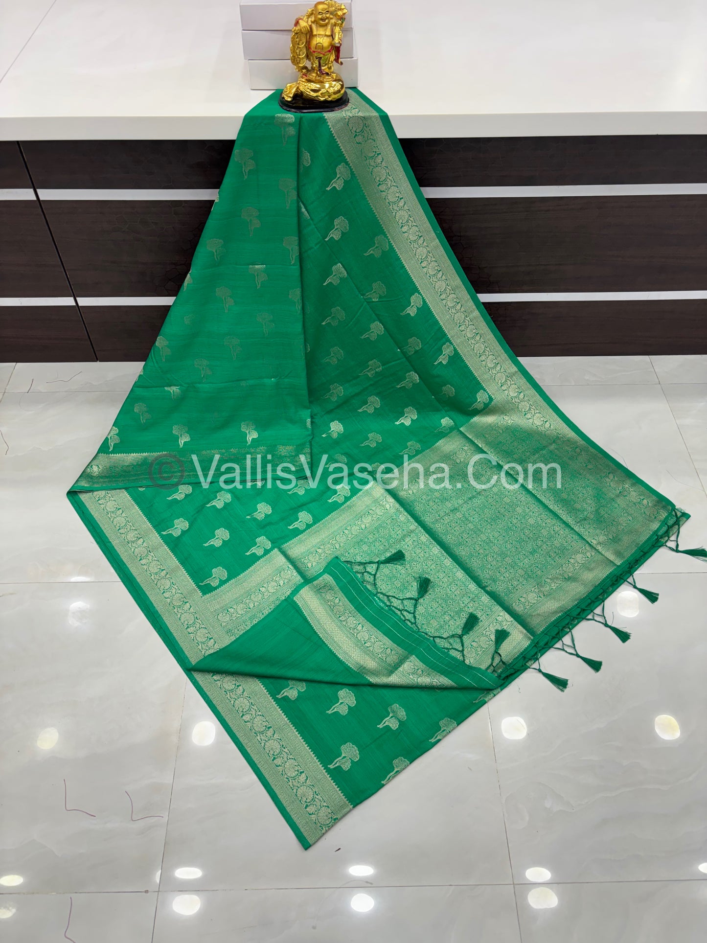 Banarasi - Heritage Silk - Semi Kathan Silk -Green Shade - VVBHS010