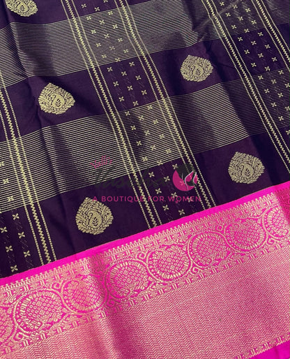Semi Bridal Kanchi Silk  - Korvai - Premium- VVSKS008
