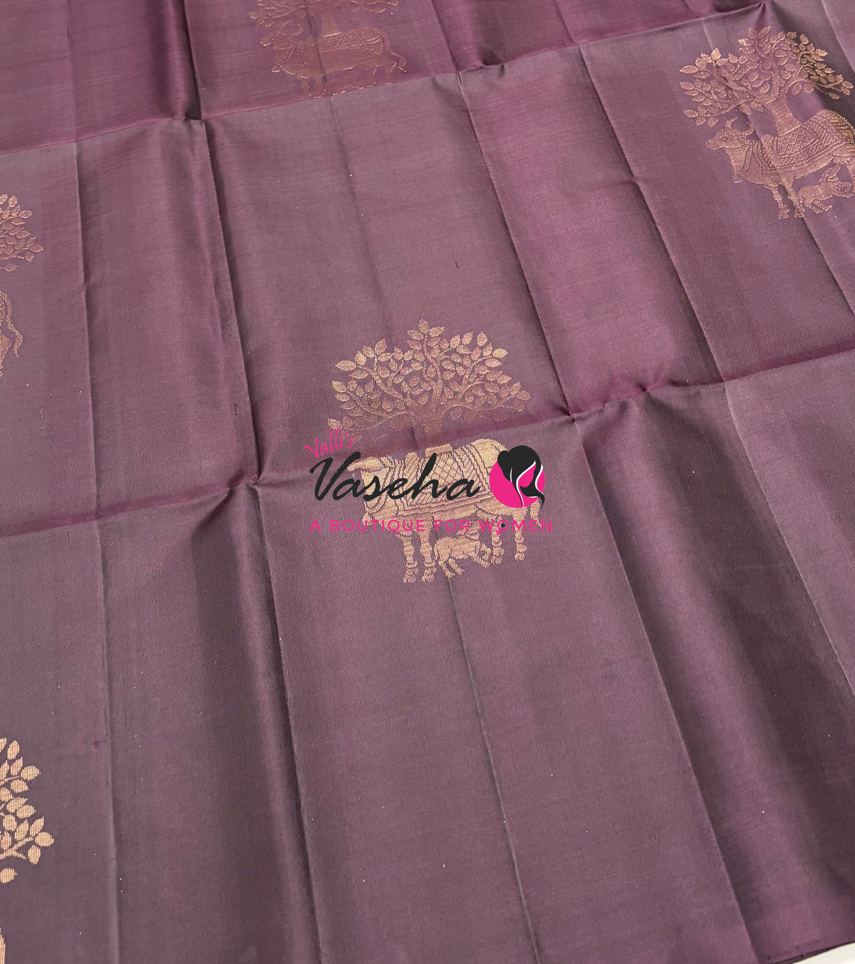 Pure Soft Silk Saree  - Border Less  - Wine Brown Shade - VVPSS102