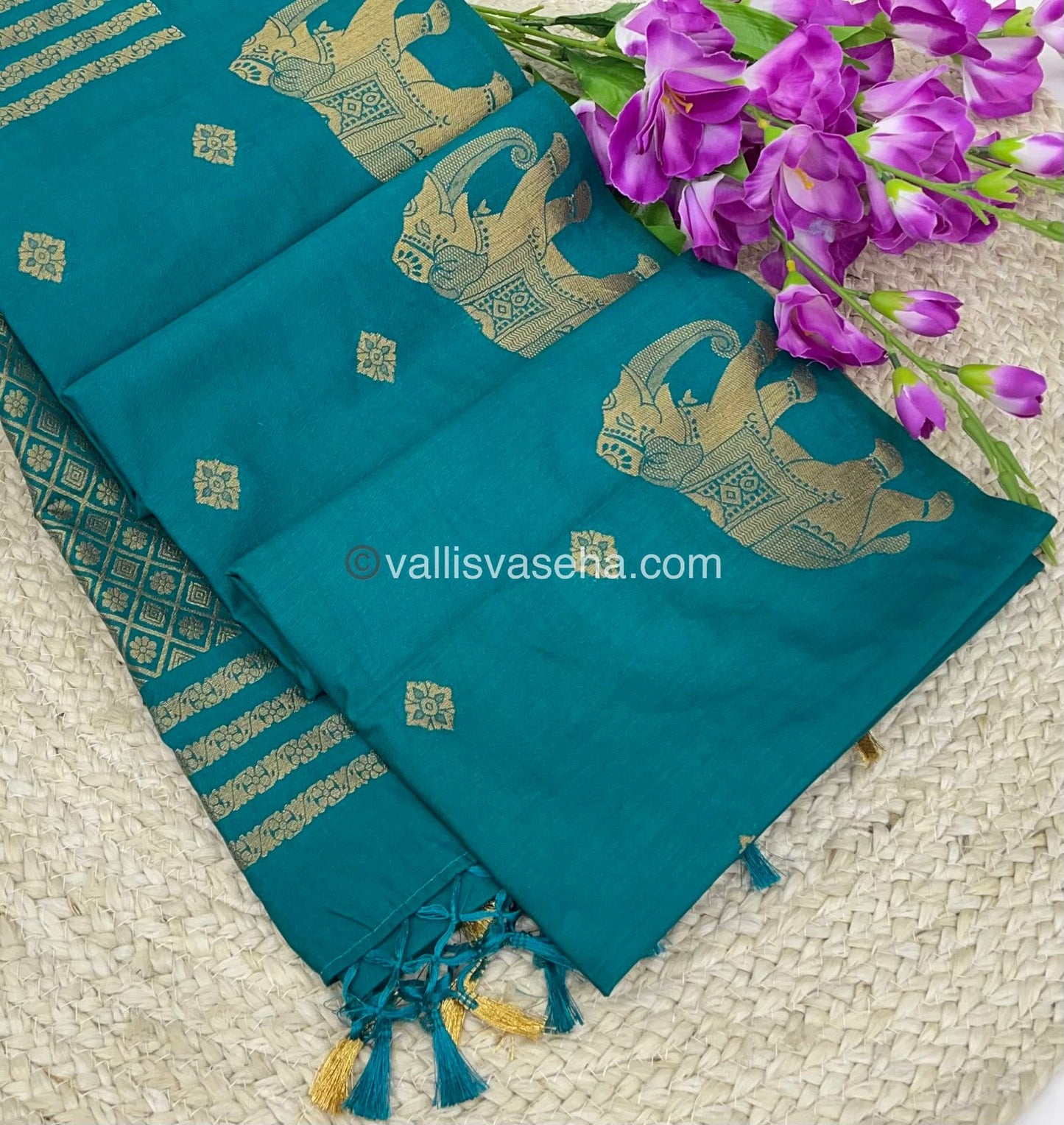 Mulberry Semi Silk - Ramar Bluish Green Shade - VVMS001