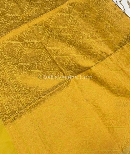 Semi Soft Silk - Border less - Yellow  shade - VVSSS007
