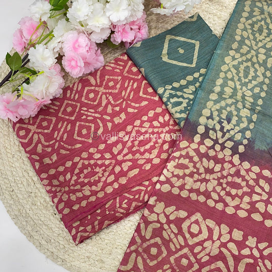Unstitched Salwar Material- Baswada Batick Printed Silk - VVUSM005