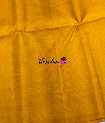 Pure Soft Silk Saree  - Dual Tone Green With Yellow - VVPSS094