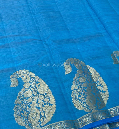 Semi Tussar Silk - Blue Shade - VVSTS002