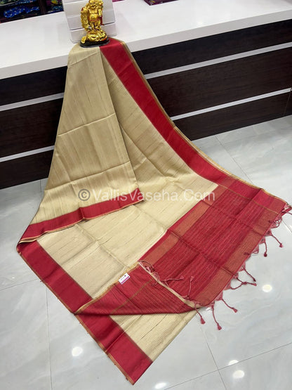 Semi Tussar Silk - Vairavoosi Design - VVSTS037