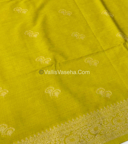 Banarasi - Heritage Silk - Semi Kathan Silk - Lemon Yellow Shade- VVBHS004