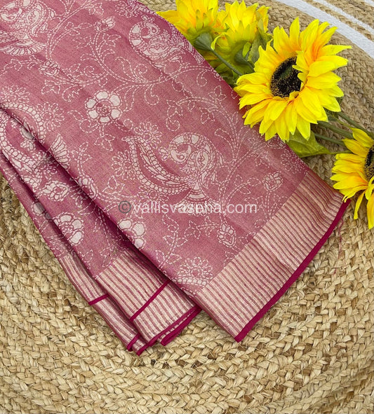 Semi Tussar Silk - Pink Shade - VVSTS001