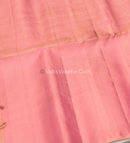 Pure Soft Silk Saree  -  Yellow & Purplish Pink Combo - VVPSS055