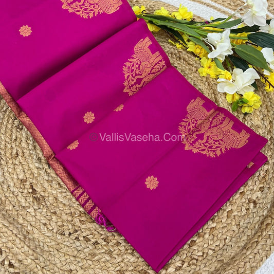Mulberry Semi Silk - Dark  pink  Shade - VVMSS003