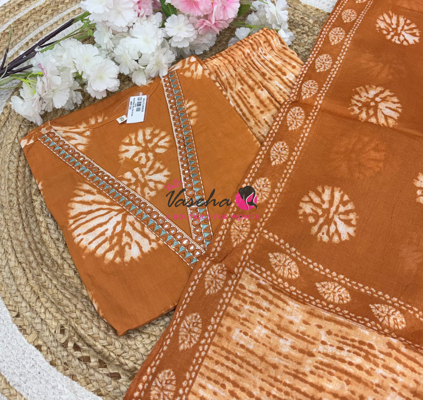 Ready Made | Straight Cut |Salwar, Kameez & Duppatta(3pc)|Cotton |VVRMS020