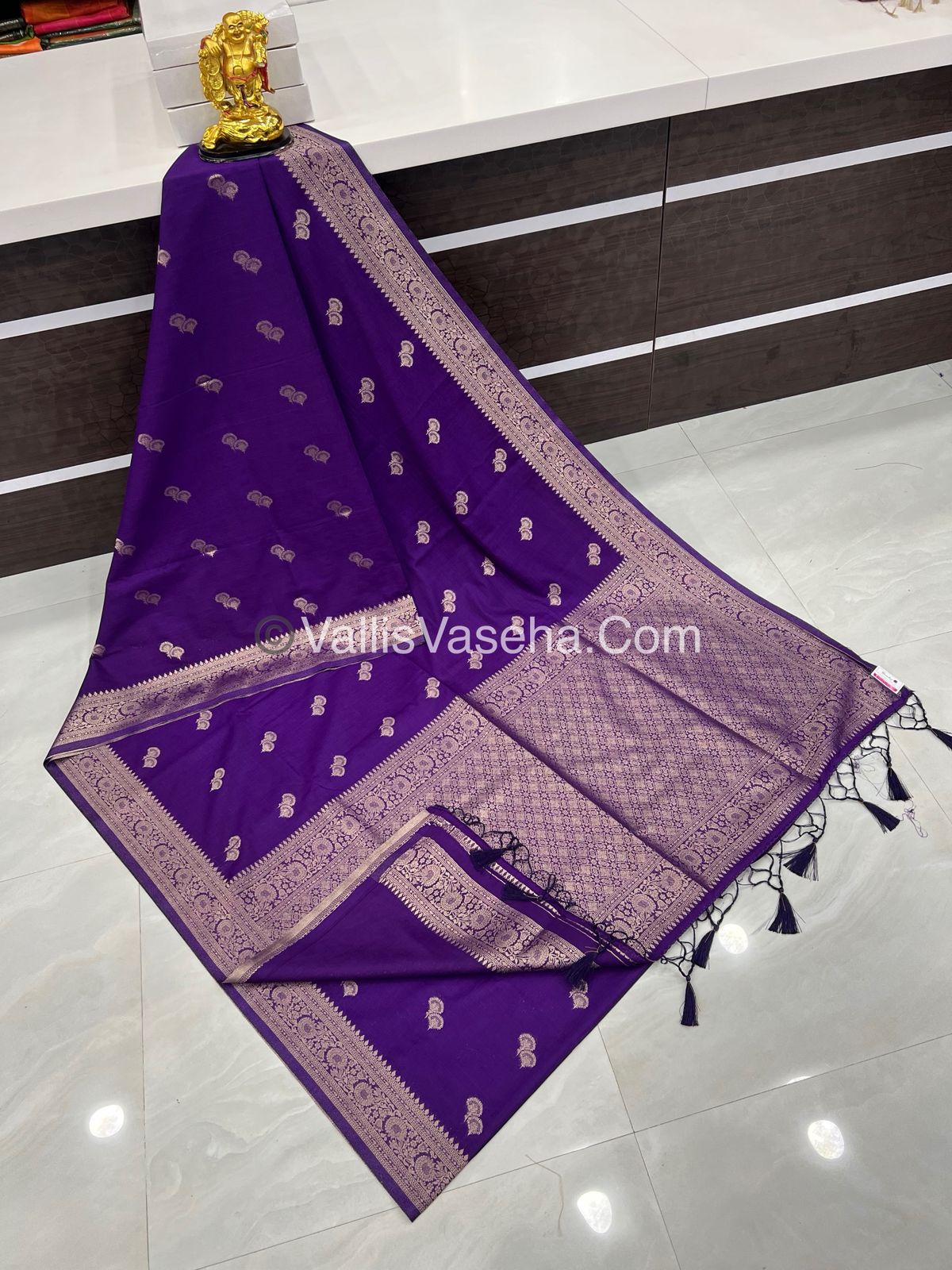 Banarasi - Heritage Silk - Semi Kathan Silk - Violet Shade- VVBHS004