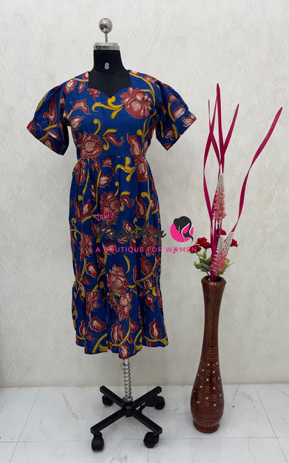 Ready Made - Kalamkari Frock  - VVRKF003