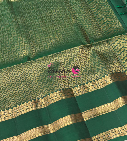 Half Mixed  Soft Silk Saree - Blue & Green - VVPSS077