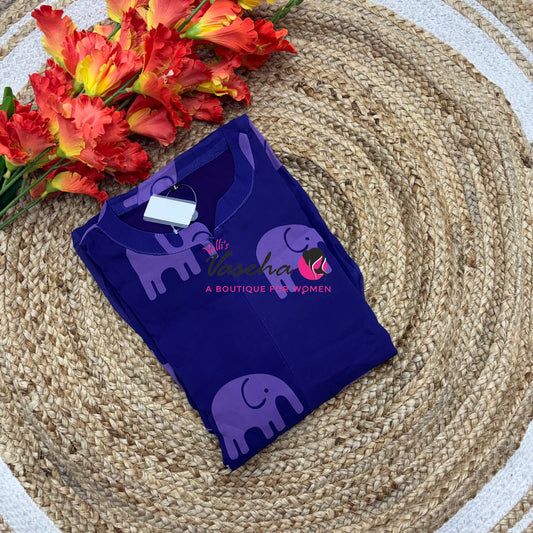Ready Made - Georgette - Maxi Type - Purple Color  - VVFMG001