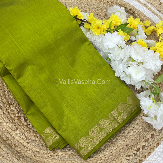 Semi Tussar Silk - Mehandhi Green Shade - VVSTS003