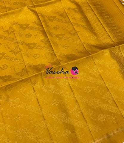 Pure Soft Silk Saree - Partly Pallu -  Half & Half Saree - VVPSS142