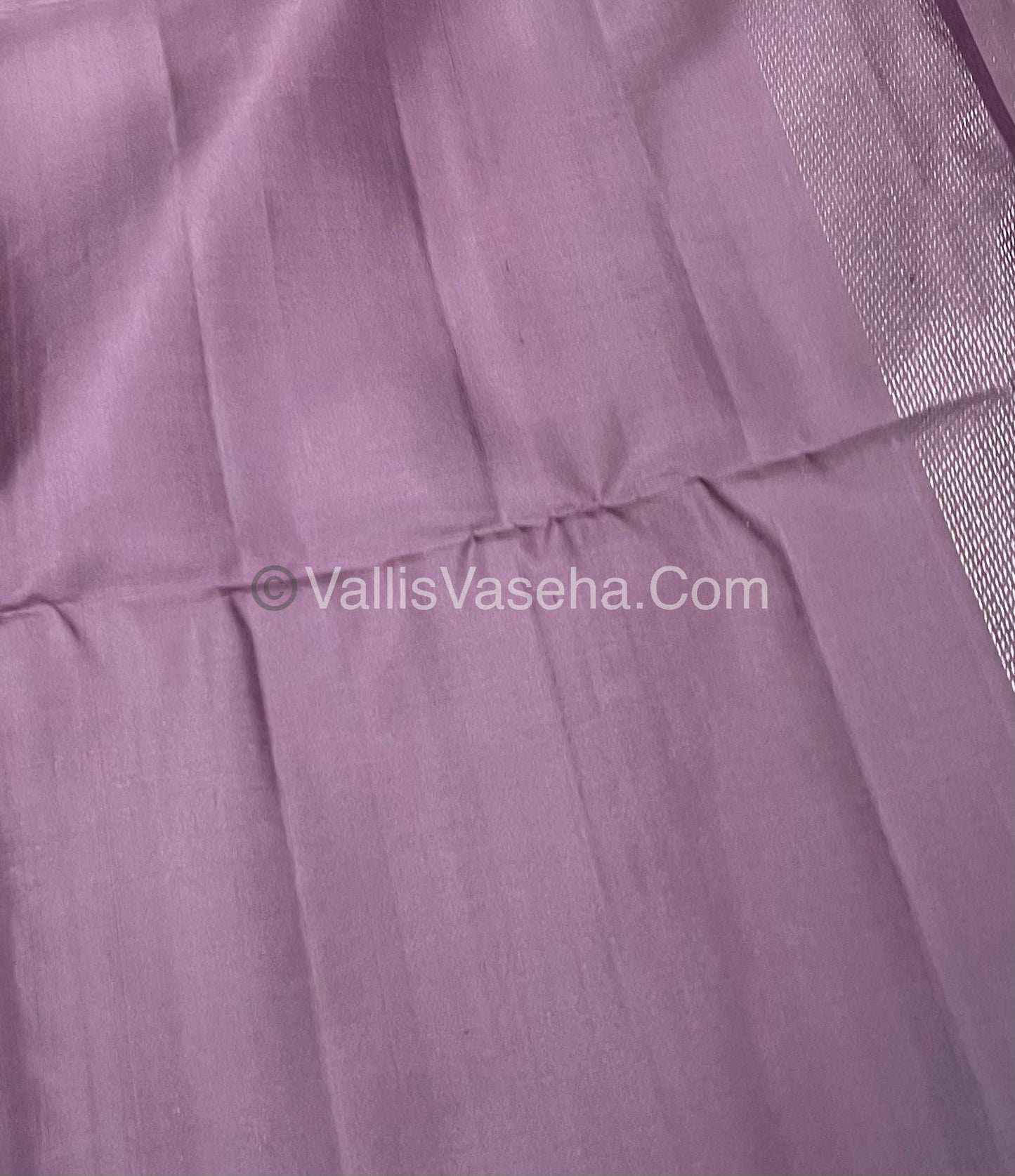 Pure Soft Silk Saree - Antique Zari - Border Less - Dark Wine - VVPSS037
