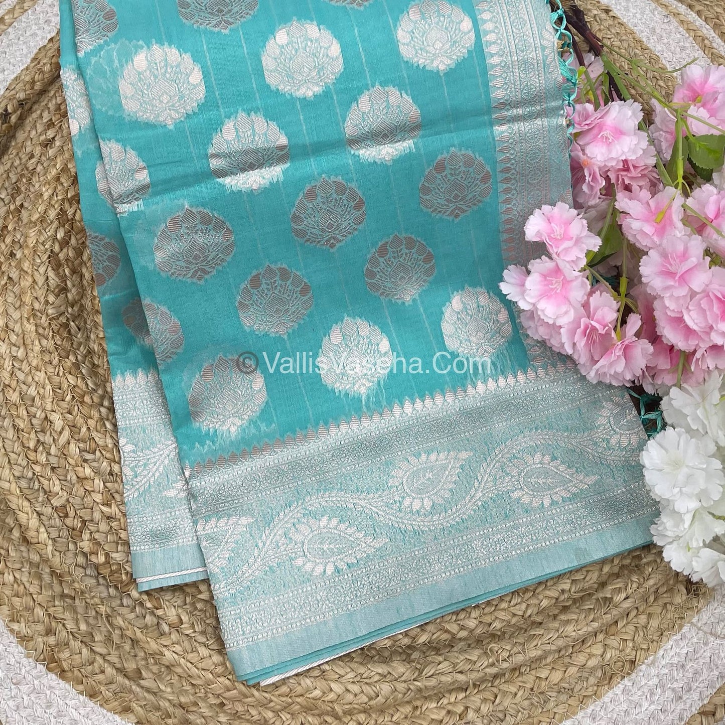 Fancy Saree - Mixed Variety - Aqua Blue Shade - VVFBS005
