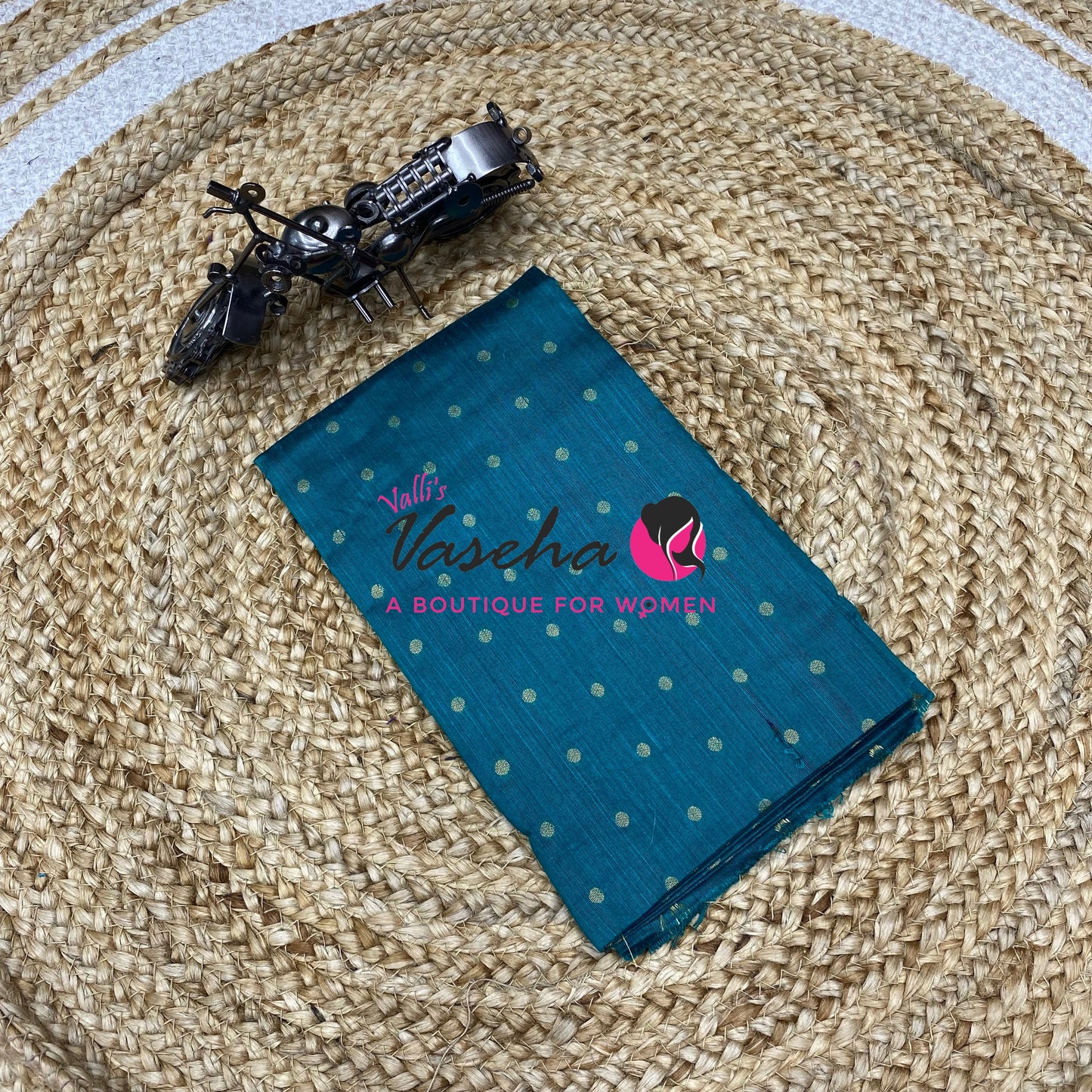 Blouse Bit - Pack Of 10pcs - Assorted-  Semi Raw Silk - Coin Butta - 1 mtr - VVBB004