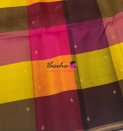 Pure Soft Silk Saree - Partly Pallu -  Half & Half Saree - VVPSS088