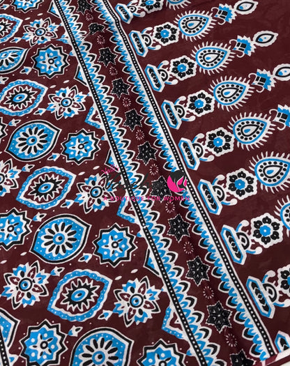 Pure Soft Mul Mul Cotton Sarees - Hand Block Prints - VVMMC011