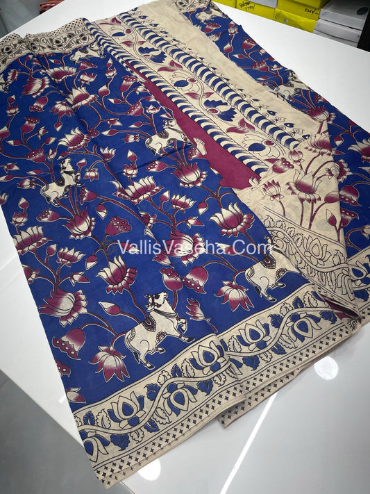 Pure Kalamkari Cotton Saree - VVPKC001