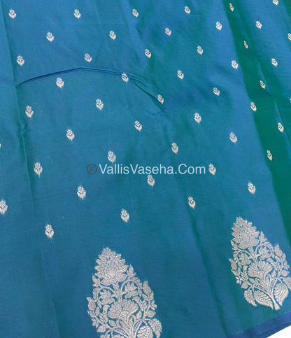 Semi Soft Silk -  Peacock Blue Shade -VVSSS016