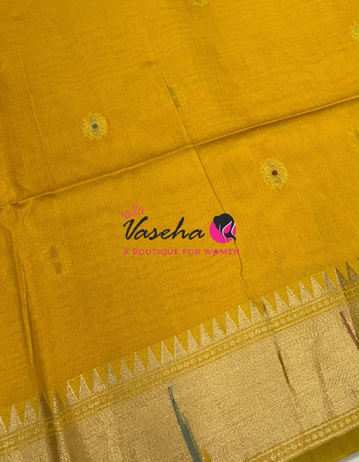 Semi Paithani Saree  - Yellow Shade - VVSPS001