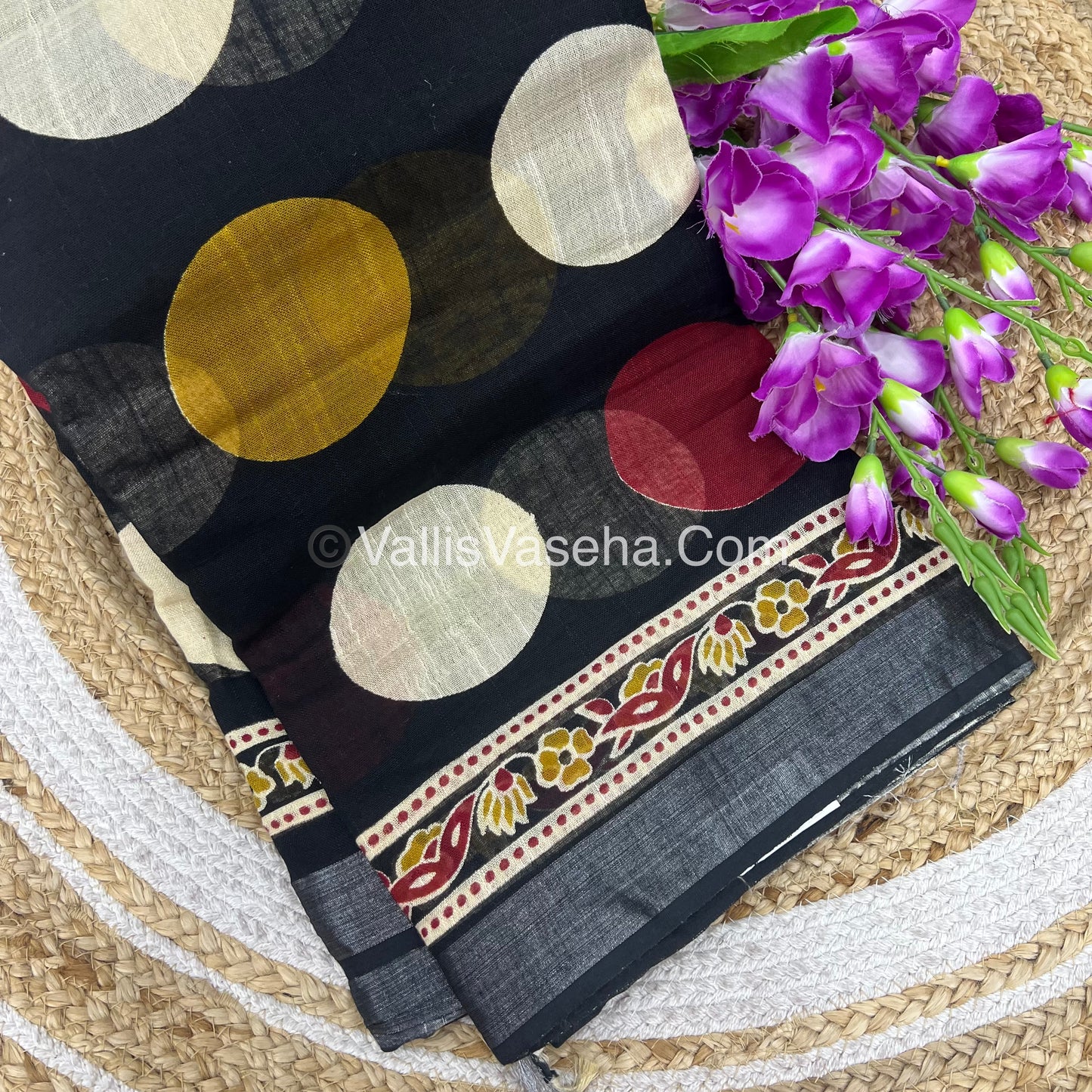 Linen Mixed Cotton Saree |VVLMP001