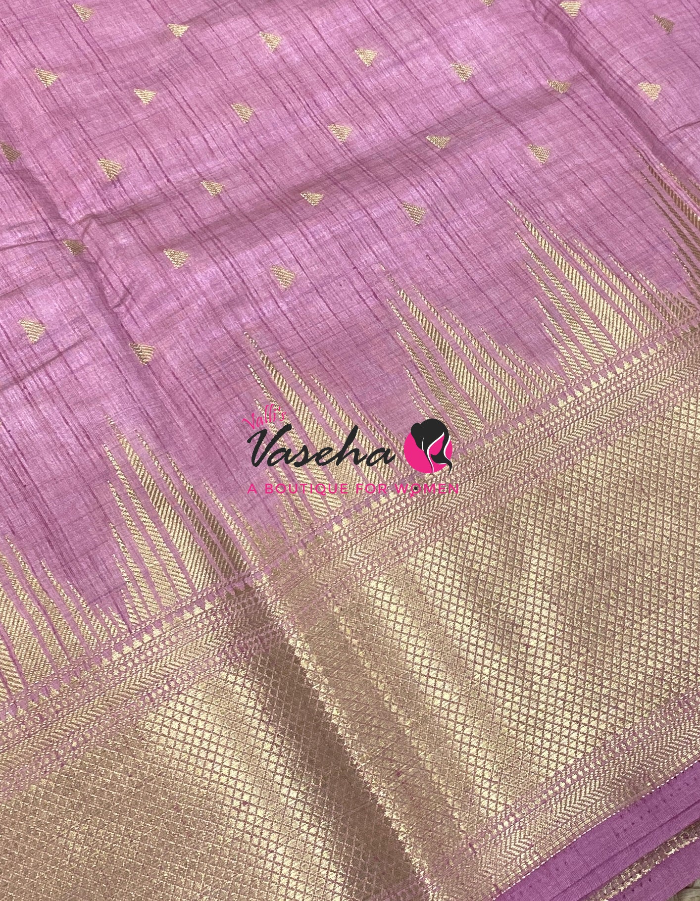 Semi Tussar Silk Saree | Onion Pink Shade |VVSTS054