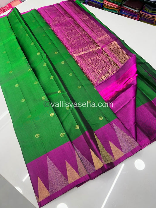 Pure Soft Silk Saree  - Temple Design Border - VVPSS032
