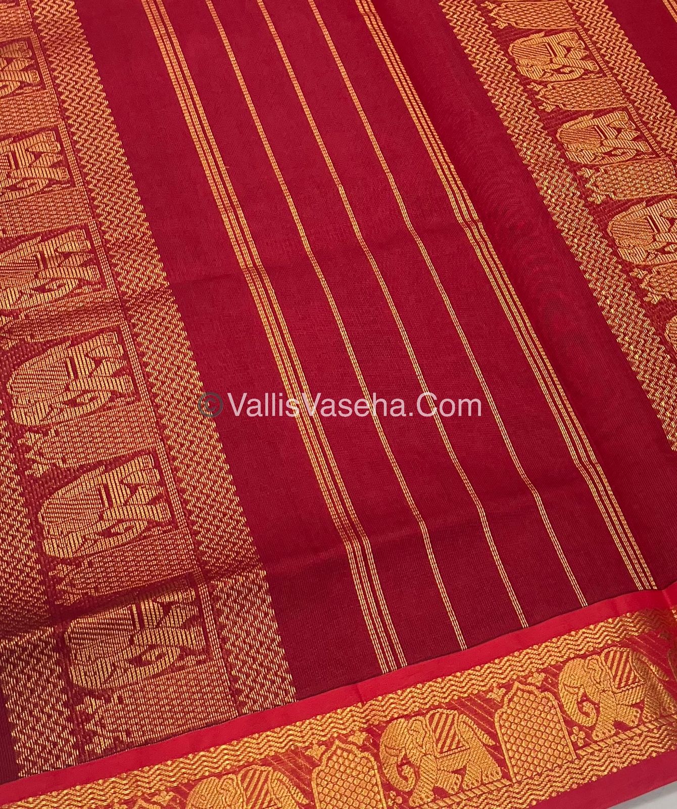 Semi Silk Cotton Saree - Violetish Blue With Reddish Maroon Shade - VVSSC007