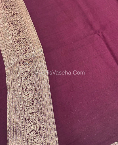 Banarasi - Heritage Silk - Semi Kathan Silk - Wine Shade - VVBHS009