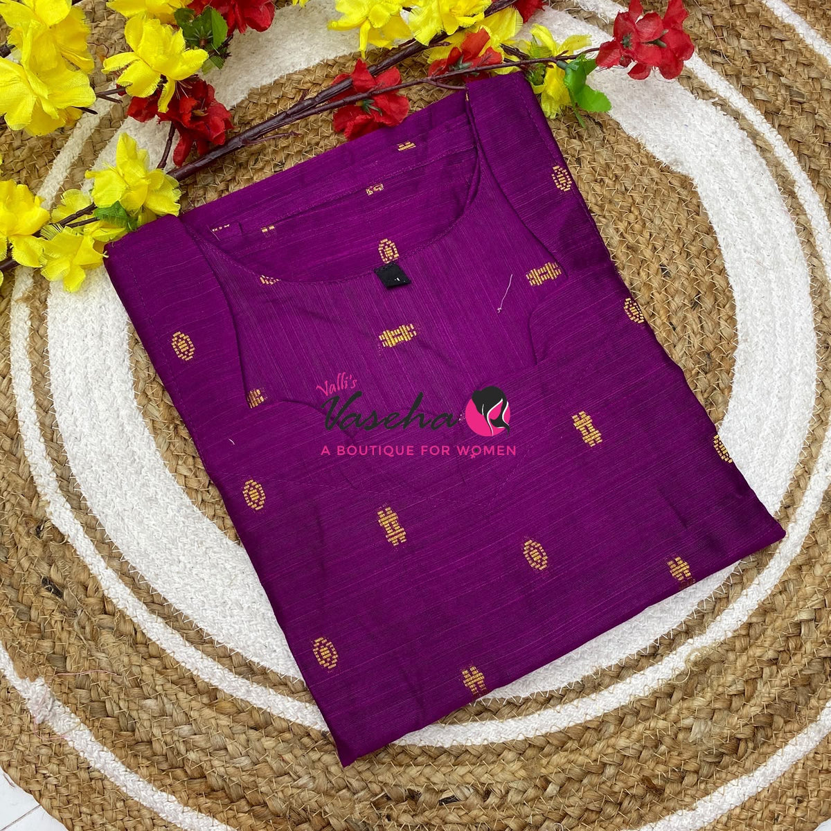 Ready Made - Semi Raw Silk - Kurti - VVSRK003