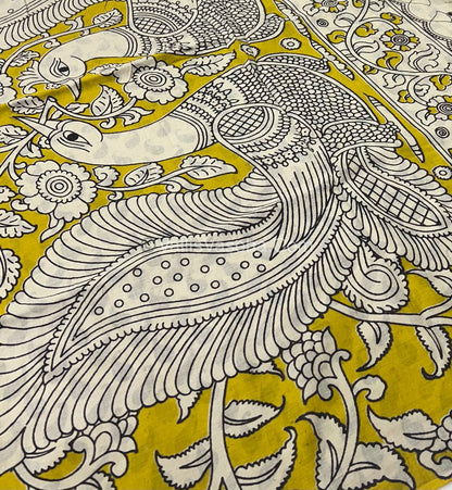 Pure Kalamkari Cotton Saree - VVPKC002