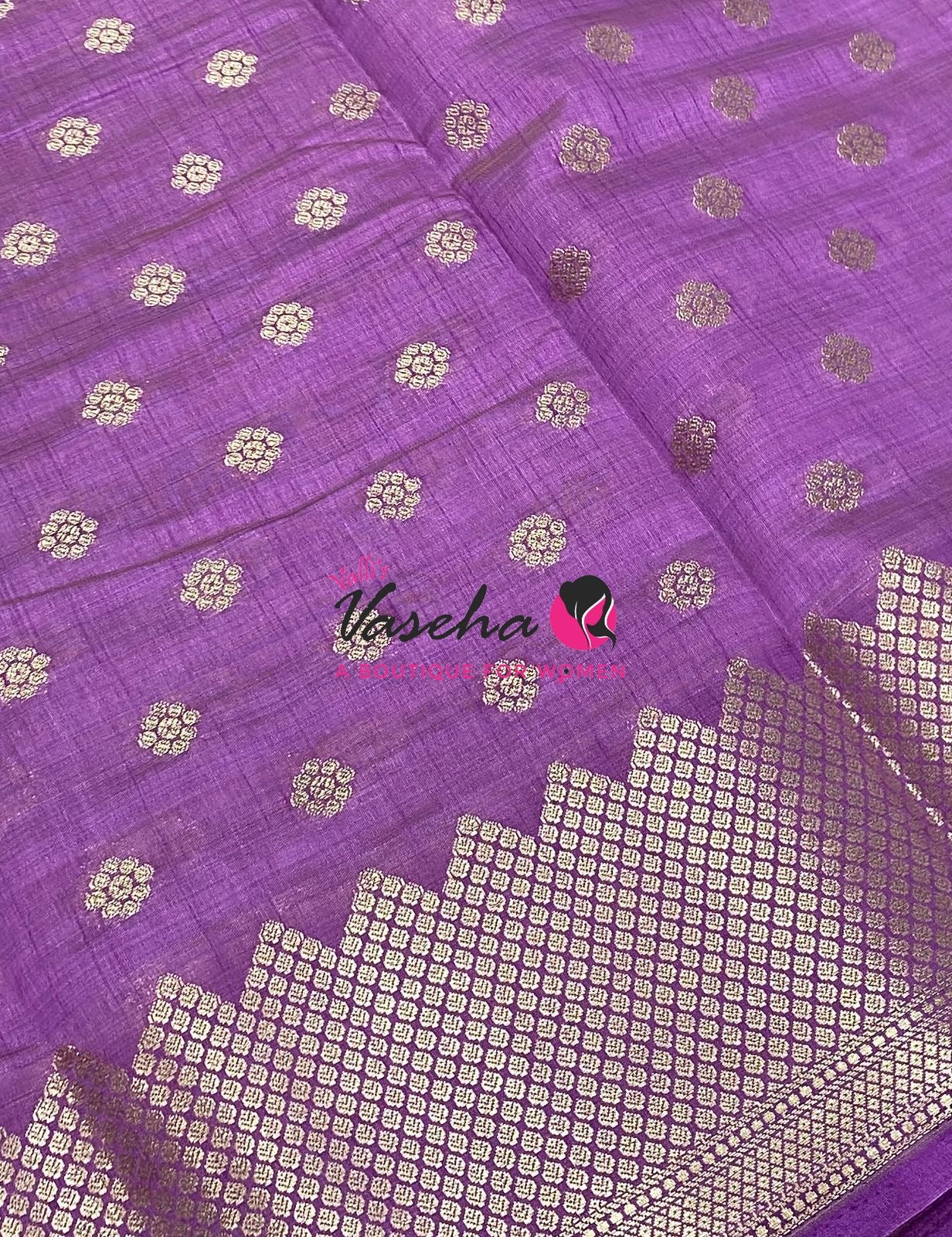 Semi Tussar Silk Saree | Lavender Shade |VVSTS057