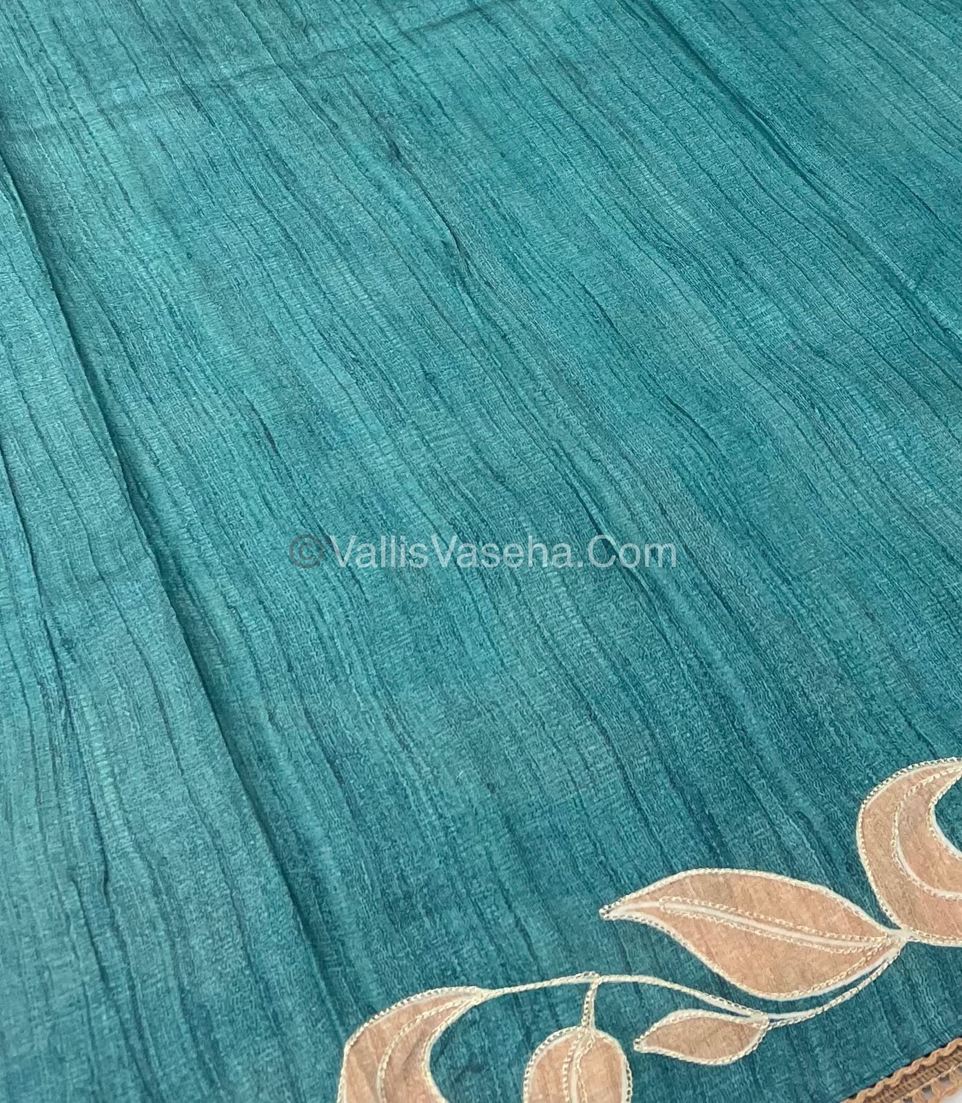 Semi Raw Silk with embroidery work - VVSRS001