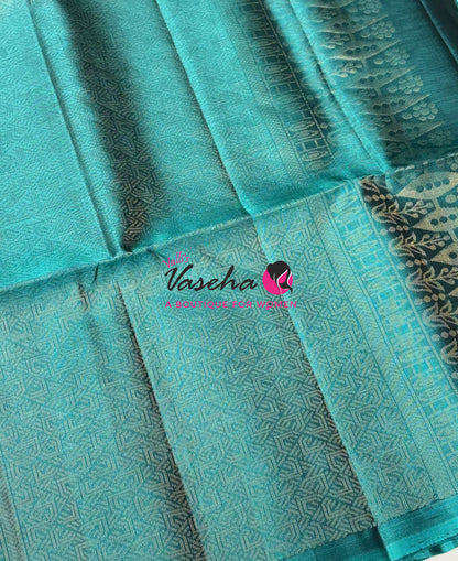 Pure Soft Silk Saree  - Vairavoosi Pattern - Violetish Purple With Blue - VVPSS095